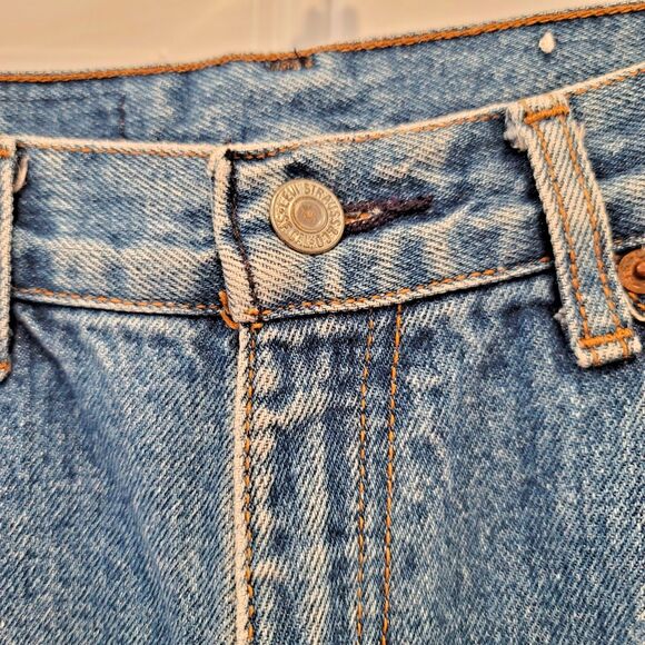 Vintage 1990s Levi's 505 Womens Jeans Size 12 Med Wash Mid Rise USA Classic West - Picture 14 of 16